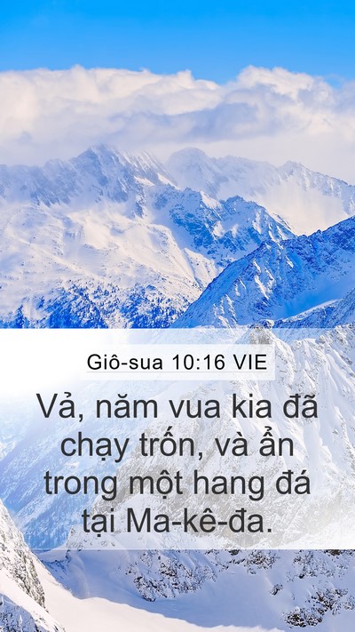 Giô-sua 10:16 VIE Bible Verse Image