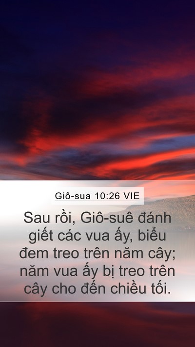 Giô-sua 10:26 VIE Bible Verse Image