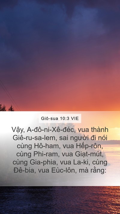 Giô-sua 10:3 VIE Bible Verse Image