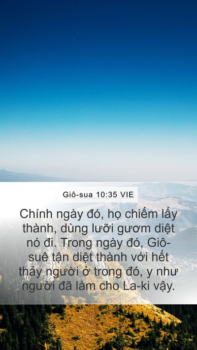 Giô-sua 10:35 VIE Bible Verse Image