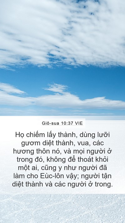 Giô-sua 10:37 VIE Bible Verse Image