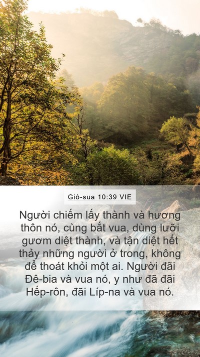 Giô-sua 10:39 VIE Bible Verse Image