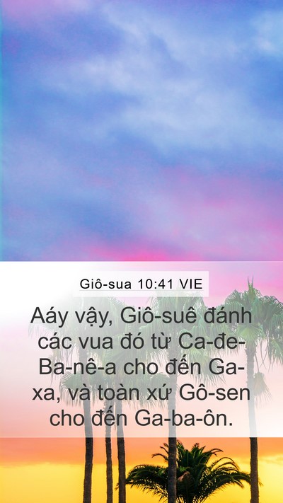 Giô-sua 10:41 VIE Bible Verse Image