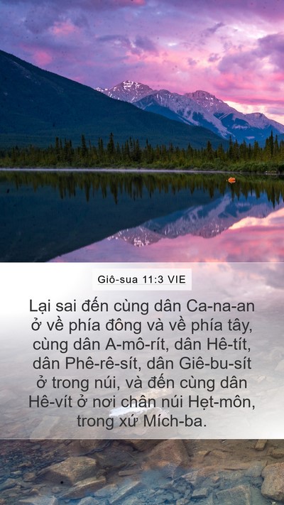 Giô-sua 11:3 VIE Bible Verse Image