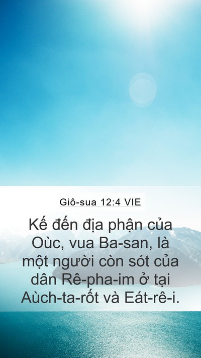Giô-sua 12:4 VIE Bible Verse Image