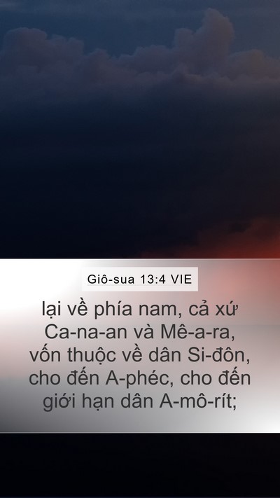 Giô-sua 13:4 VIE Bible Verse Image