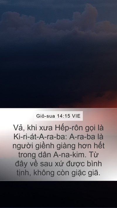 Giô-sua 14:15 VIE Bible Verse Image