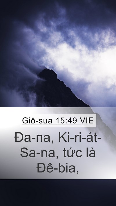 Giô-sua 15:49 VIE Bible Verse Image