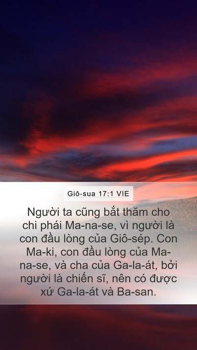Giô-sua 17:1 VIE Bible Verse Image