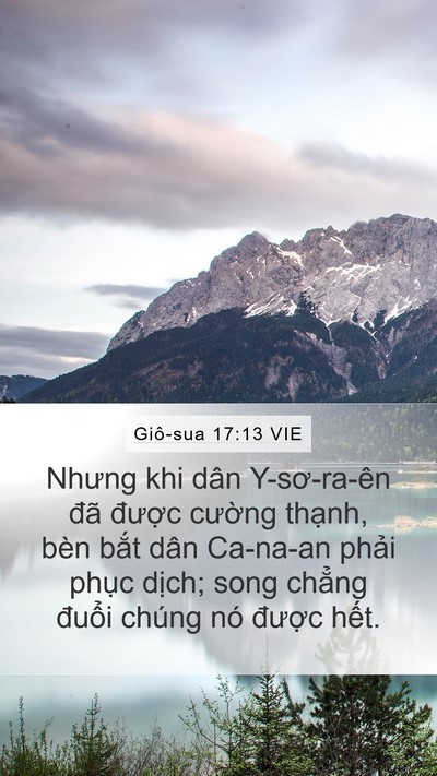 Giô-sua 17:13 VIE Mobile Phone Wallpaper - Nhưng khi dân Y-sơ-ra-ên đã được - Mobile Bible Verse Wallpaper