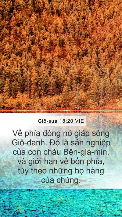 Giô-sua 18:20 VIE Mobile Phone Wallpaper - Về phía đông nó giáp sông Giô-đanh. - Mobile Bible Verse Wallpaper