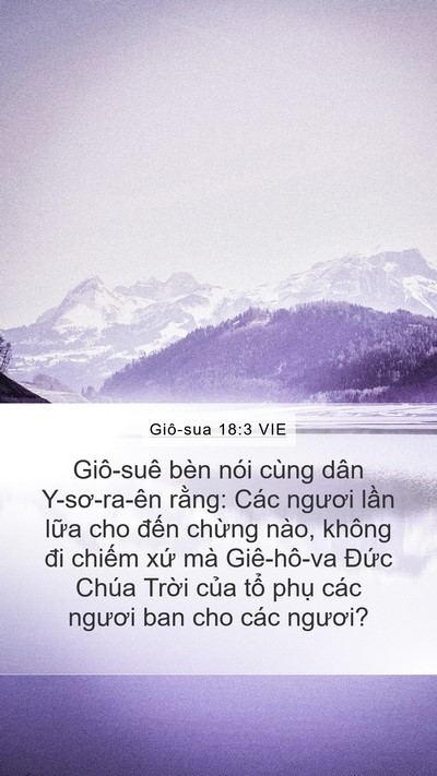 Giô-sua 18:3 VIE Bible Verse Image