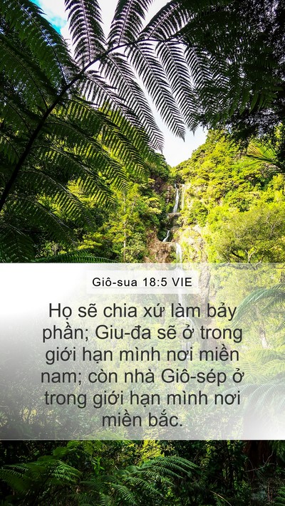 Giô-sua 18:5 VIE Mobile Phone Wallpaper - Họ sẽ chia xứ làm bảy phần; Giu-đa - Mobile Bible Verse Wallpaper