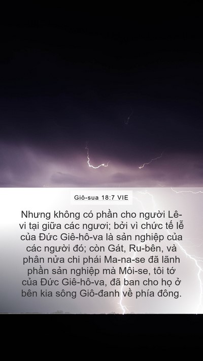 Giô-sua 18:7 VIE Mobile Phone Wallpaper - Nhưng không có phần cho người Lê-vi - Mobile Bible Verse Wallpaper