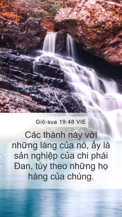Giô-sua 19:48 VIE Mobile Phone Wallpaper - Các thành này với những làng của nó, - Mobile Bible Verse Wallpaper
