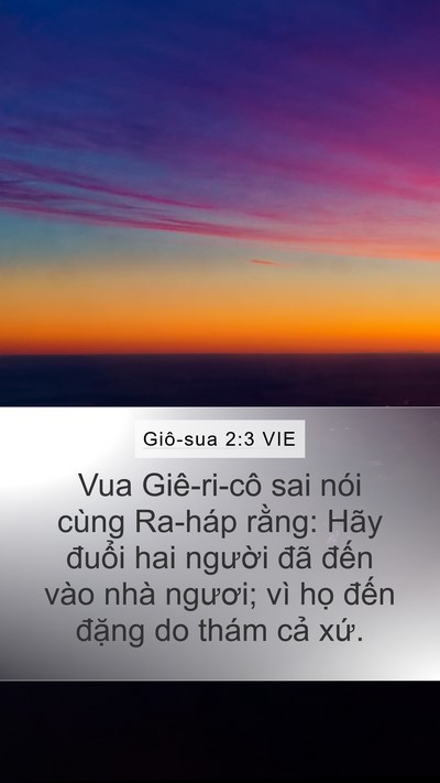 Giô-sua 2:3 VIE Bible Verse Image