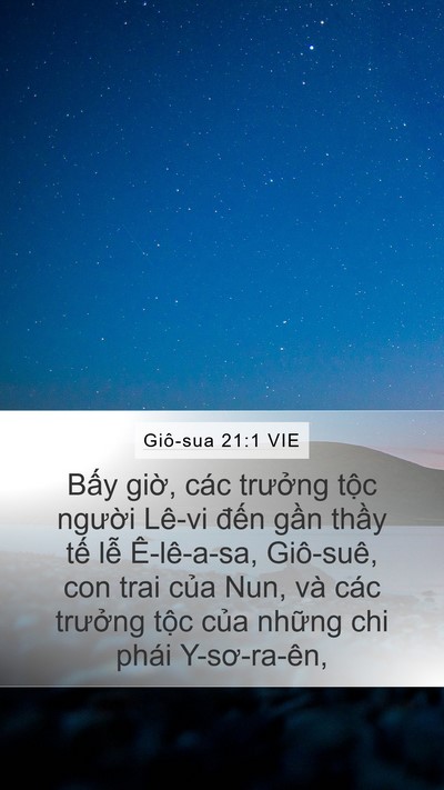 Giô-sua 21:1 VIE Bible Verse Image