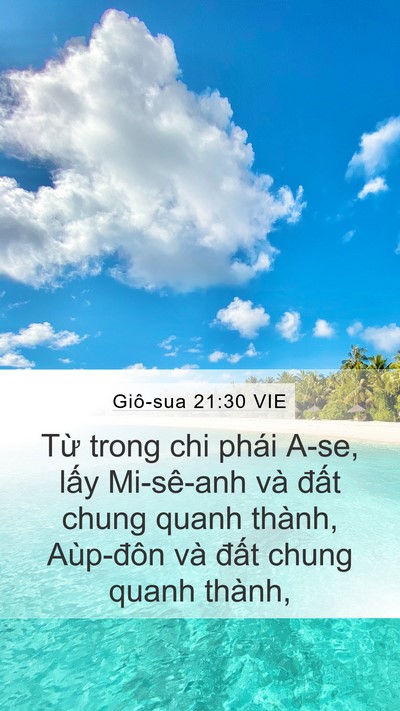 Giô-sua 21:30 VIE Bible Verse Image