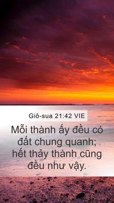Giô-sua 21:42 VIE Mobile Phone Wallpaper - Mỗi thành ấy đều có đất chung quanh; - Mobile Bible Verse Wallpaper