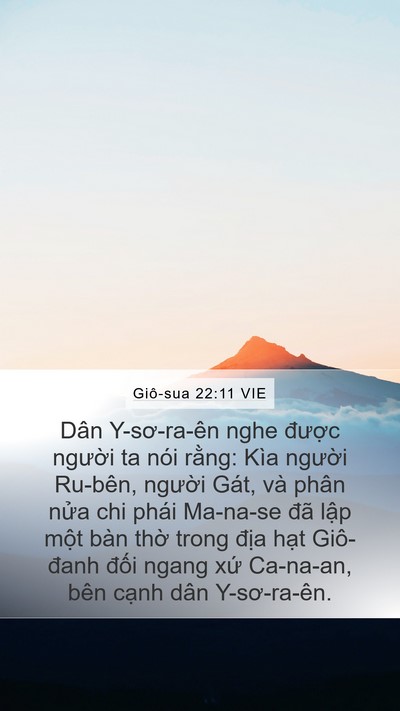 Giô-sua 22:11 VIE Mobile Phone Wallpaper - Dân Y-sơ-ra-ên nghe được người ta nói - Mobile Bible Verse Wallpaper