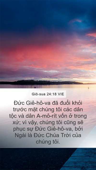 Giô-sua 24:18 VIE Mobile Phone Wallpaper - Đức Giê-hô-va đã đuổi khỏi trước - Mobile Bible Verse Wallpaper