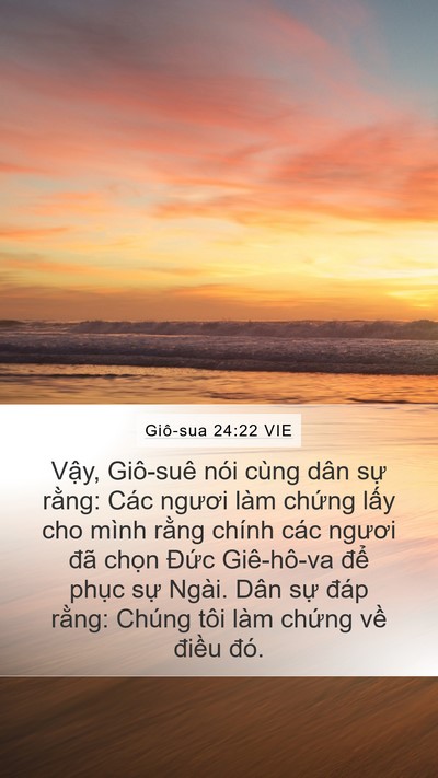 Giô-sua 24:22 VIE Bible Verse Image
