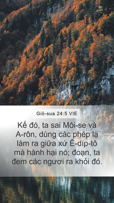 Giô-sua 24:5 VIE Mobile Phone Wallpaper - Kế đó, ta sai Môi-se và A-rôn, dùng các - Mobile Bible Verse Wallpaper