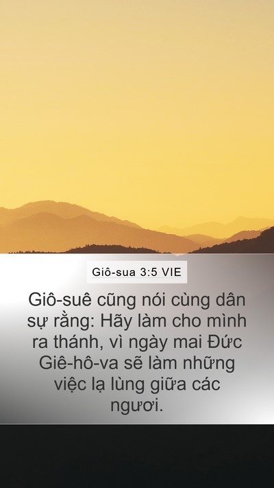 Giô-sua 3:5 VIE Bible Verse Image