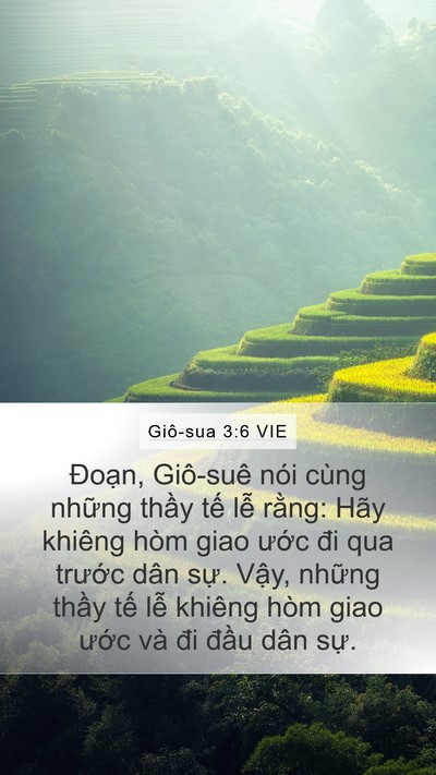 Giô-sua 3:6 VIE Bible Verse Image