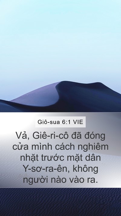 Giô-sua 6:1 VIE Bible Verse Image