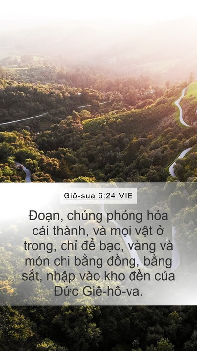Giô-sua 6:24 VIE Bible Verse Image