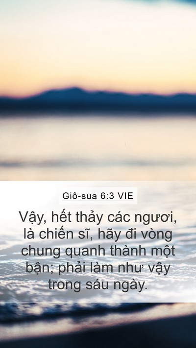 Giô-sua 6:3 VIE Bible Verse Image