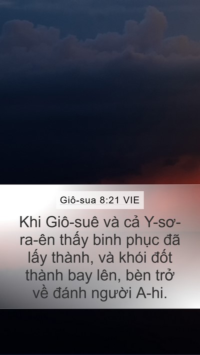 Giô-sua 8:21 VIE Bible Verse Image