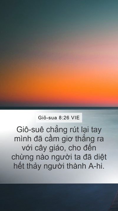 Giô-sua 8:26 VIE Bible Verse Image