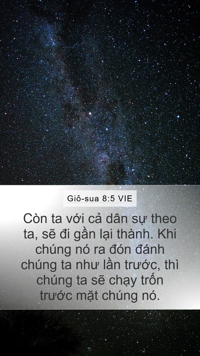 Giô-sua 8:5 VIE Bible Verse Image