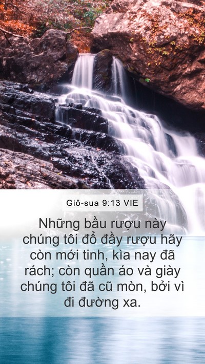 Giô-sua 9:13 VIE Mobile Phone Wallpaper - Những bầu rượu này chúng tôi đổ - Mobile Bible Verse Wallpaper