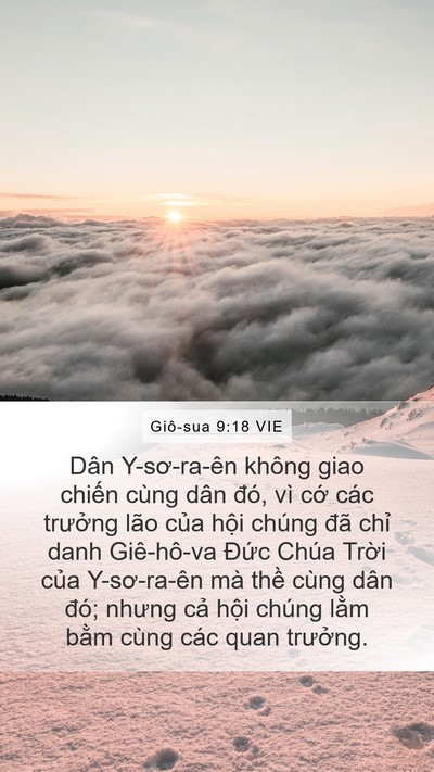 Giô-sua 9:18 VIE Mobile Phone Wallpaper - Dân Y-sơ-ra-ên không giao chiến cùng dân - Mobile Bible Verse Wallpaper