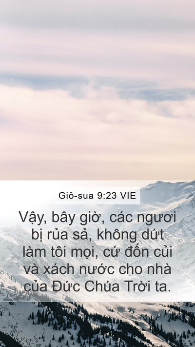 Giô-sua 9:23 VIE Bible Verse Image