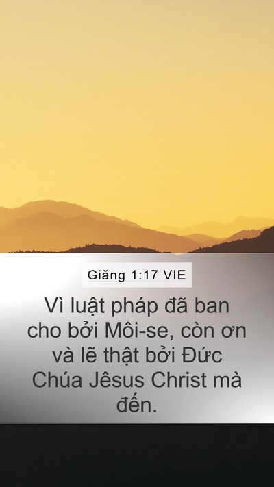 Giăng 1:17 VIE Bible Verse Image