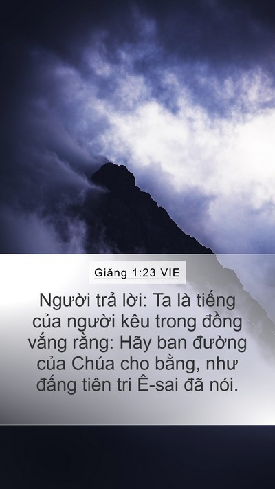 Giăng 1:23 VIE Bible Verse Image