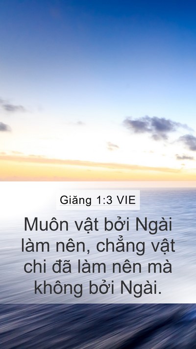 Giăng 1:3 VIE Bible Verse Image