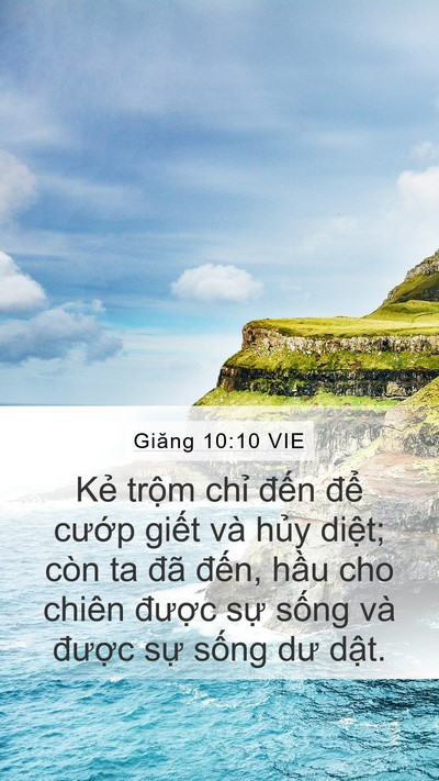 Giăng 10:10 VIE Bible Verse Image