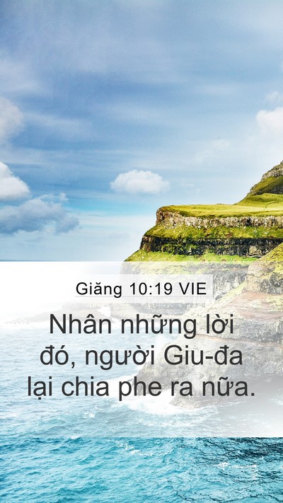 Giăng 10:19 VIE Bible Verse Image
