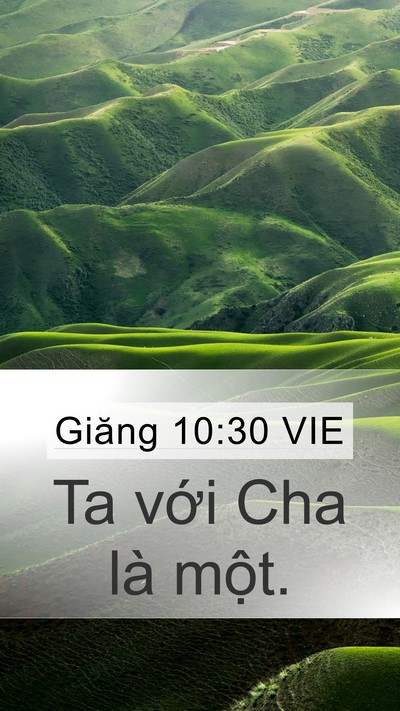 Giăng 10:30 VIE Bible Verse Image