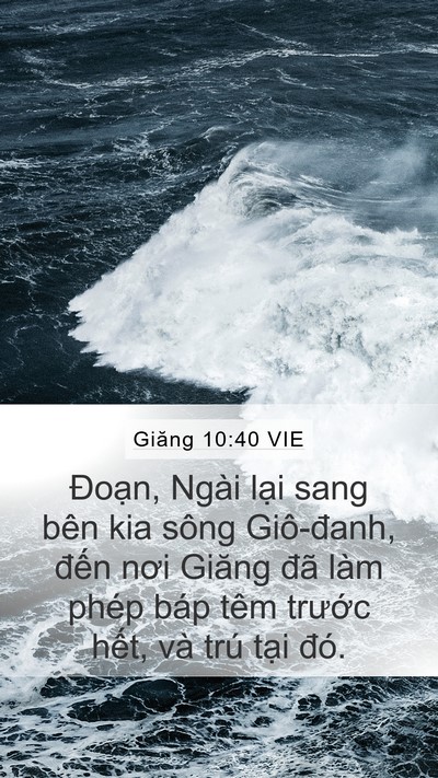 Giăng 10:40 VIE Bible Verse Image