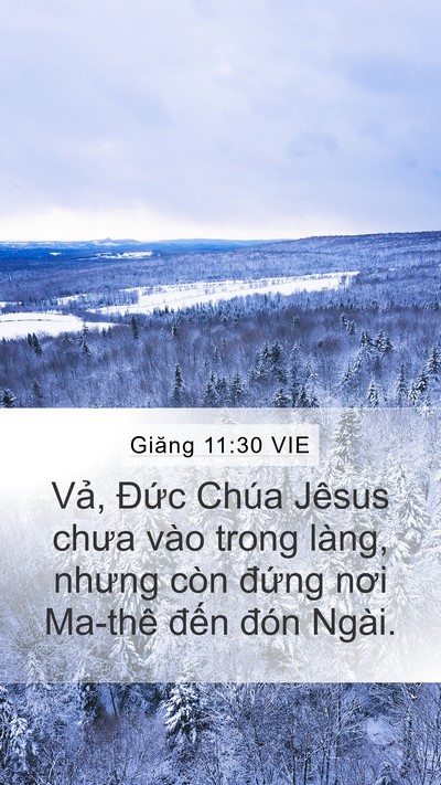 Giăng 11:30 VIE Bible Verse Image