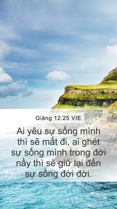 Giăng 12:25 VIE Bible Verse Image