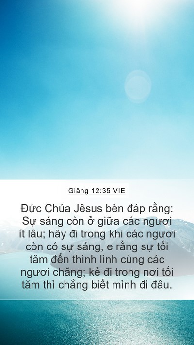 Giăng 12:35 VIE Bible Verse Image