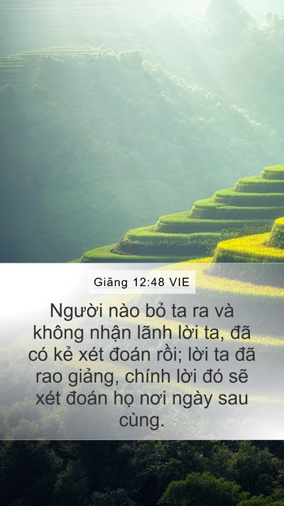 Giăng 12:48 VIE Bible Verse Image