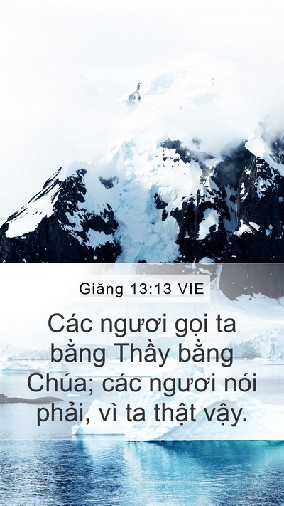 Giăng 13:13 VIE Bible Verse Image